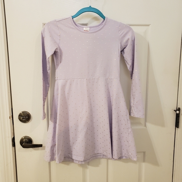 Hanna Anderson size 10 violet and gold polka-dot - Picture 1 of 8